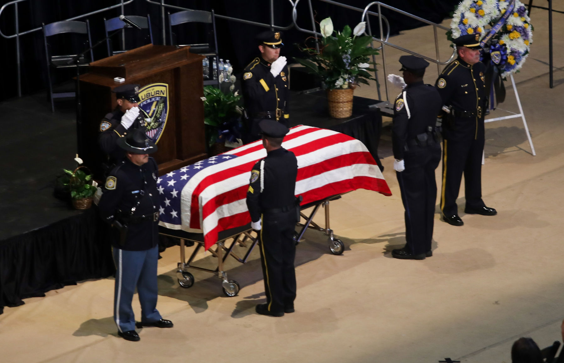 Funeral service for officer William Buechner